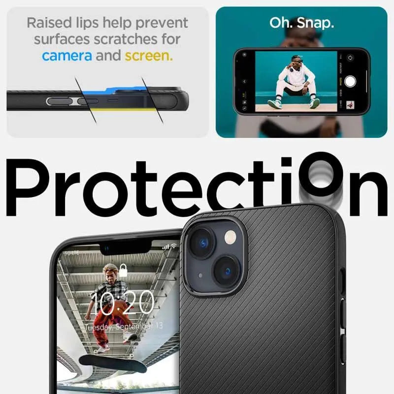 Spigen Mag Armor – dėklas skirtas iPhone 15 Plus / iPhone 14 Plus (juodas)