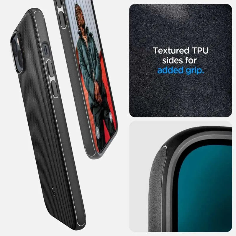Spigen Mag Armor – dėklas skirtas iPhone 15 Plus / iPhone 14 Plus (juodas)