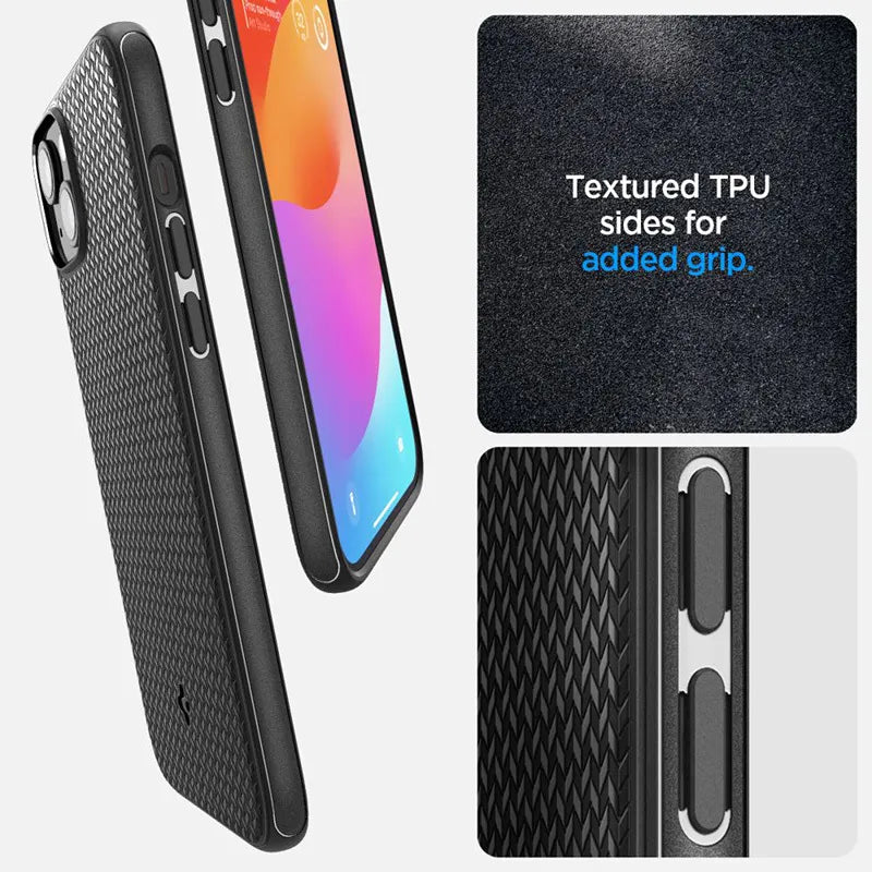 Spigen Mag Armor MagSafe – dėklas skirtas iPhone 15 (juodas, matinis)