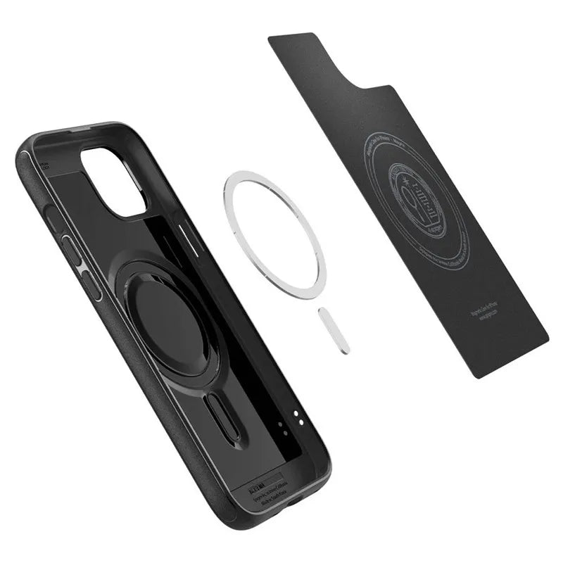 Spigen Mag Armor MagSafe – dėklas skirtas iPhone 15 (juodas, matinis)