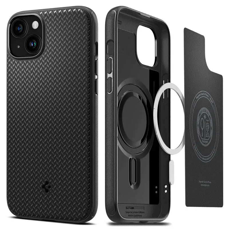Spigen Mag Armor MagSafe – dėklas skirtas iPhone 15 (juodas, matinis)