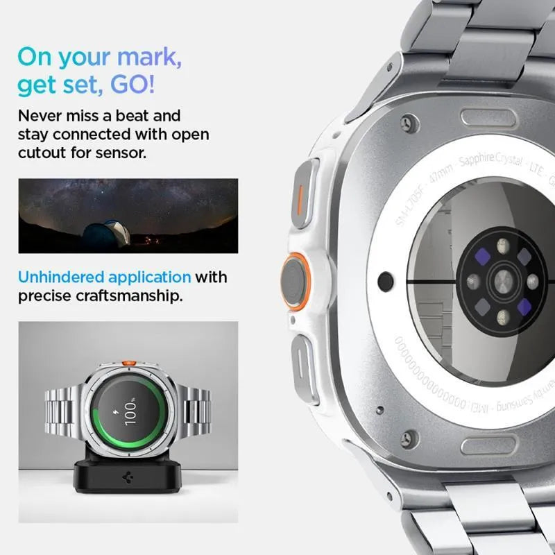 Spigen Modern Fit Band – apyrankė Samsung Galaxy Watch Ultra 47 mm (sidabrinė)