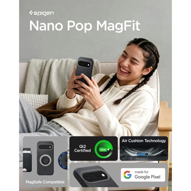 Spigen Nano Pop Mag MagSafe - dėklas Google Pixel 11 (juoda)