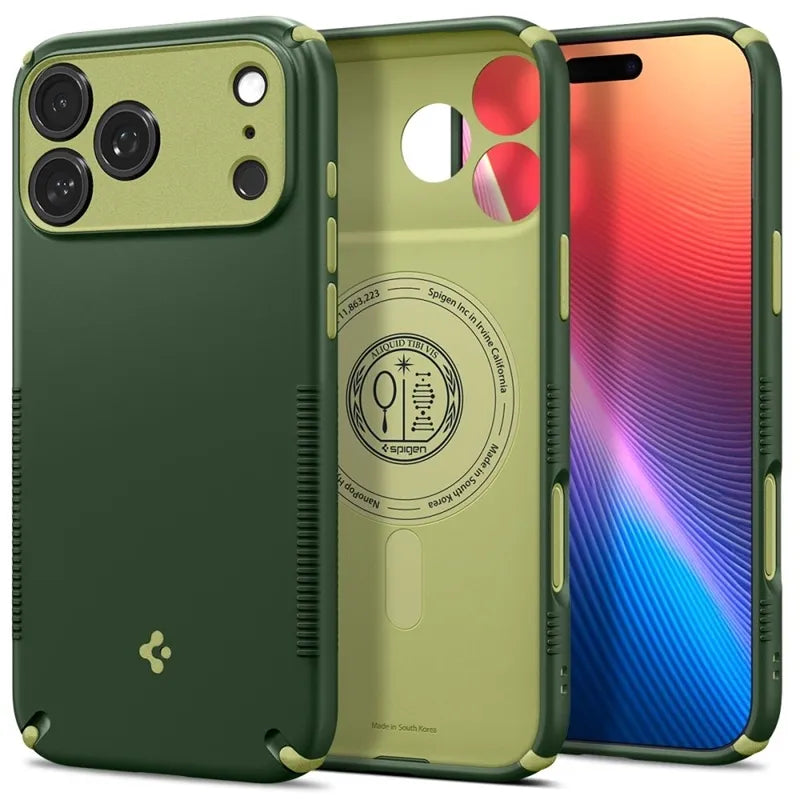 Spigen Nano Pop Mag MagSafe – dėklas, skirtas iPhone 18 Pro / 17 Pro (Avo Green)