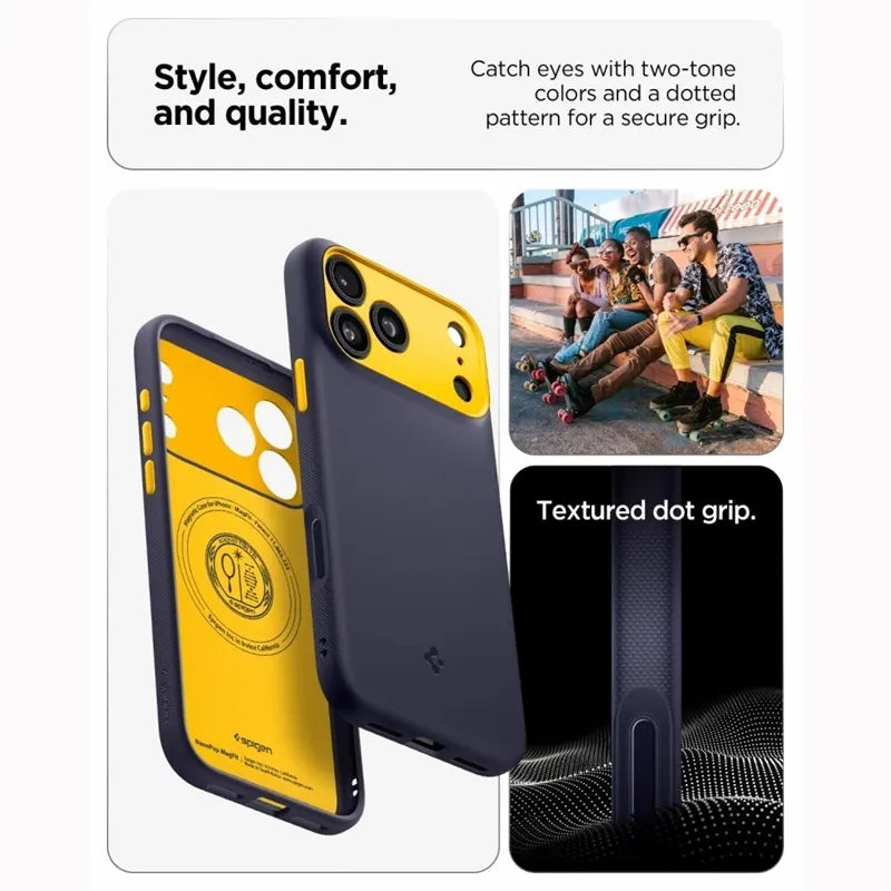 Spigen Nano Pop Mag MagSafe – dėklas, skirtas iPhone 18 Pro / 17 Pro (Blueberry Navy)