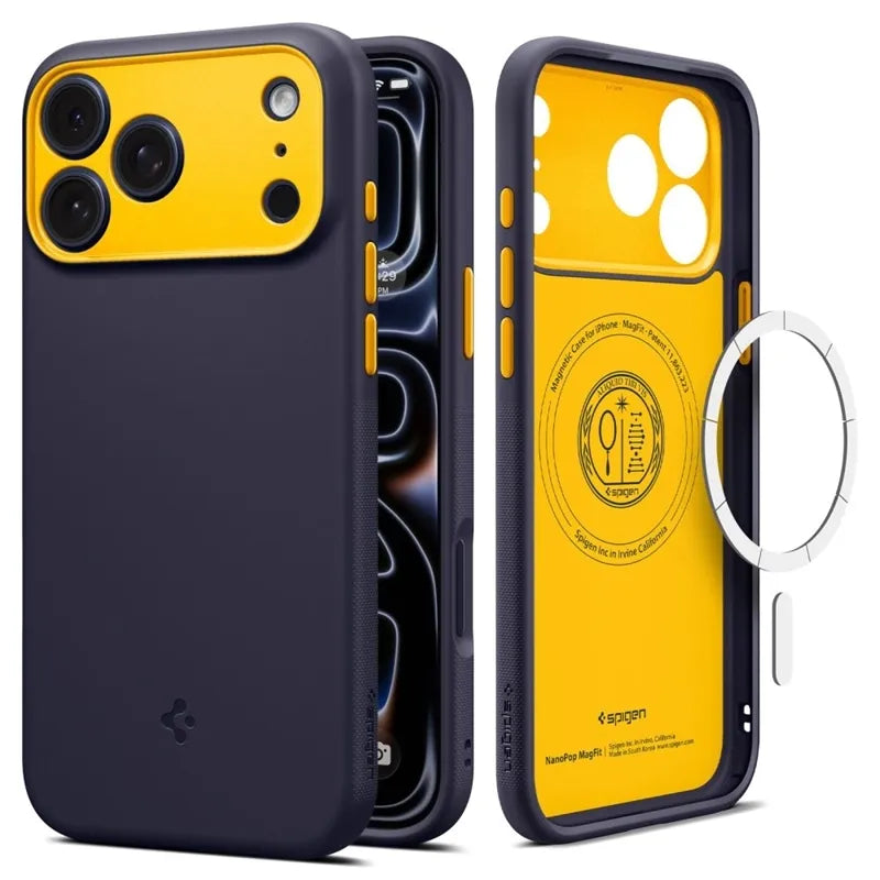 Spigen Nano Pop Mag MagSafe – dėklas, skirtas iPhone 18 Pro / 17 Pro (Blueberry Navy)