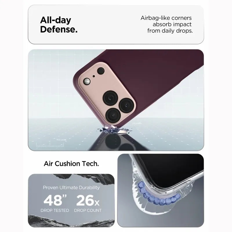 Spigen Nano Pop Mag MagSafe – dėklas, skirtas iPhone 18 Pro / 17 Pro (Burgundy Bean)
