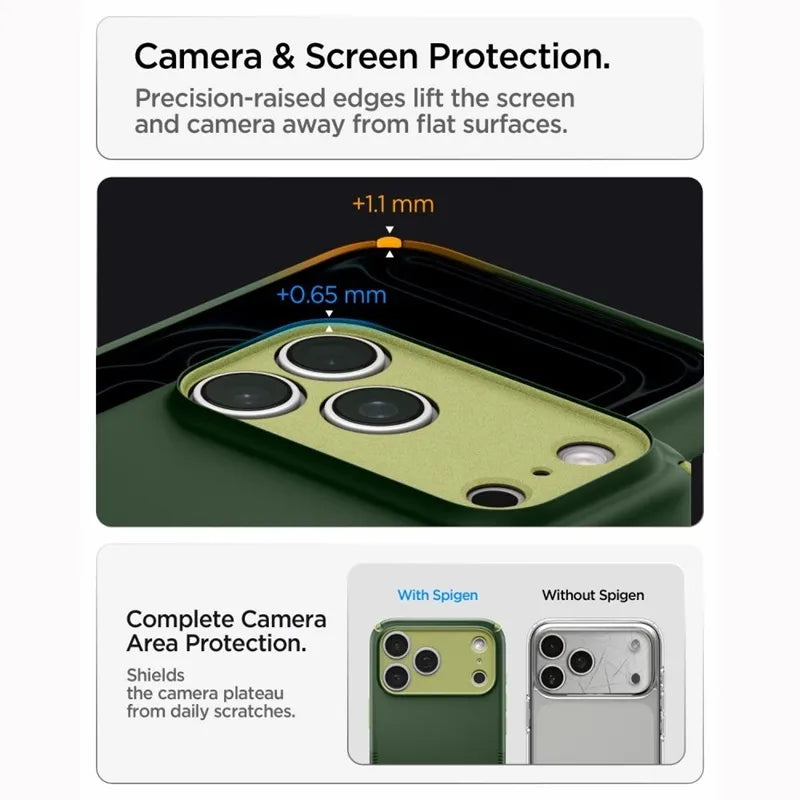 Spigen Nano Pop Mag MagSafe – dėklas, skirtas iPhone 18 Pro Max / 17 Pro Max (Avo Green)