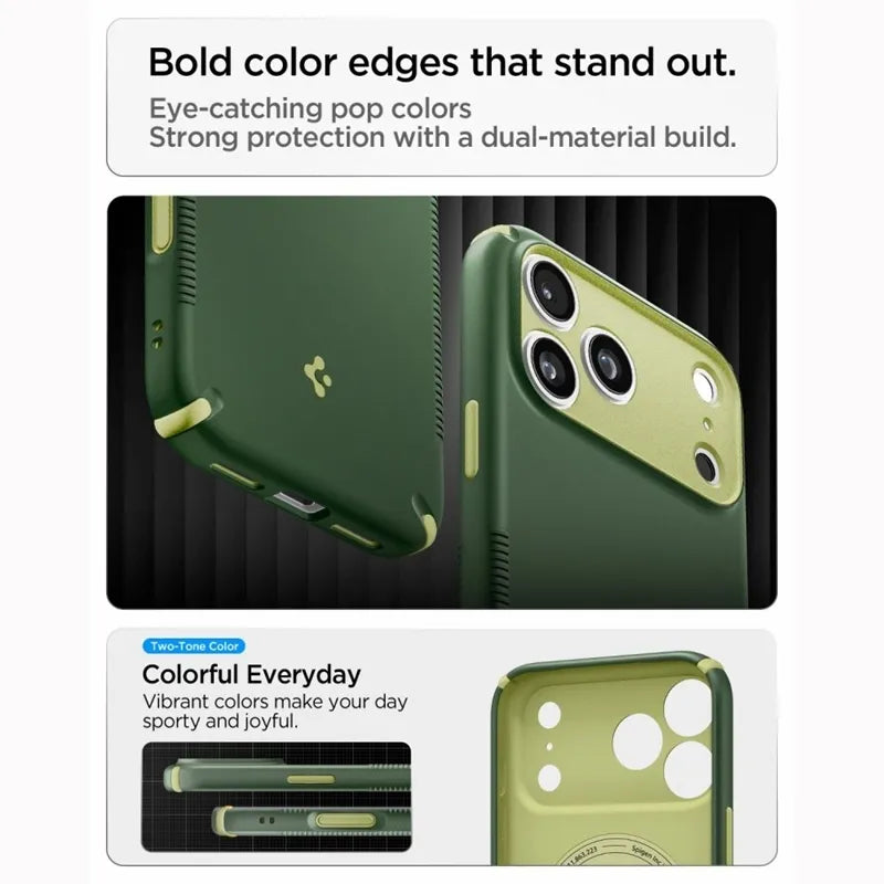 Spigen Nano Pop Mag MagSafe – dėklas, skirtas iPhone 18 Pro Max / 17 Pro Max (Avo Green)