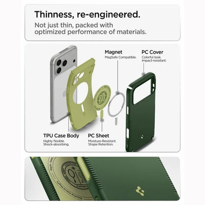 Spigen Nano Pop Mag MagSafe – dėklas, skirtas iPhone 18 Pro Max / 17 Pro Max (Avo Green)