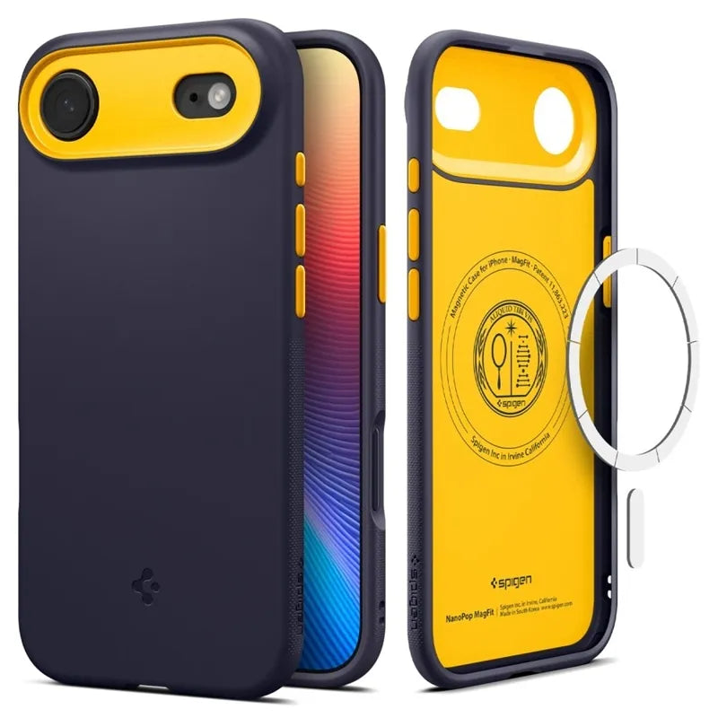Spigen Nano Pop Mag MagSafe dėklas, skirtas iPhone Air (Blueberry Navy)