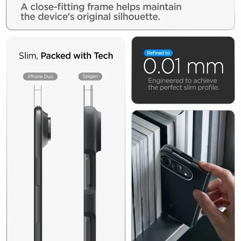 Spigen Nano Pop Mag MagSafe – dėklas, skirtas iPhone Duo (Black Sesame)