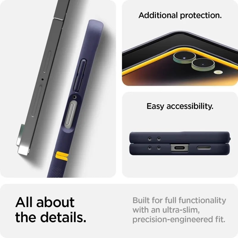 Spigen Nano Pop Mag MagSafe – dėklas, skirtas „Samsung Galaxy Z Flip 7“ (mėlynių mėlyna)