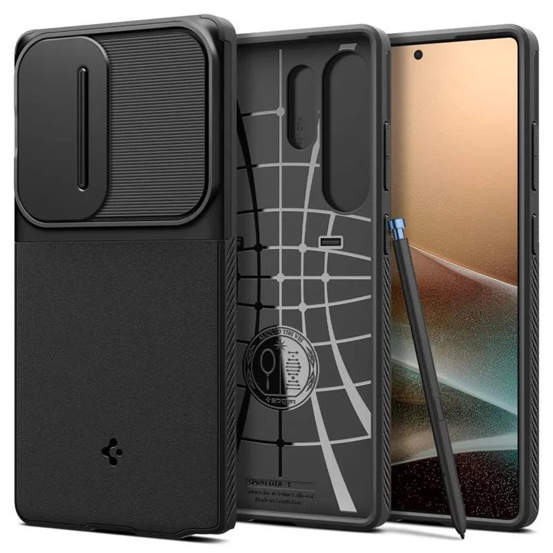 Spigen Optik Armor – dėklas Samsung Galaxy S25 Ultra (juodas)