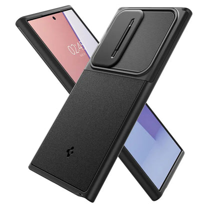 Spigen Optik Armor – dėklas, skirtas Samsung Galaxy S24 Ultra (juodas)