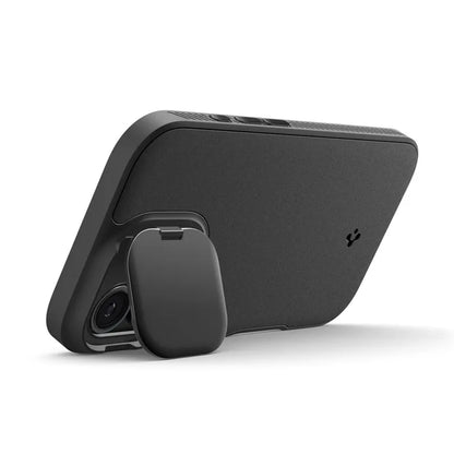 Spigen Optik Armor Mag MagSafe – dėklas iPhone 17 (juodas)
