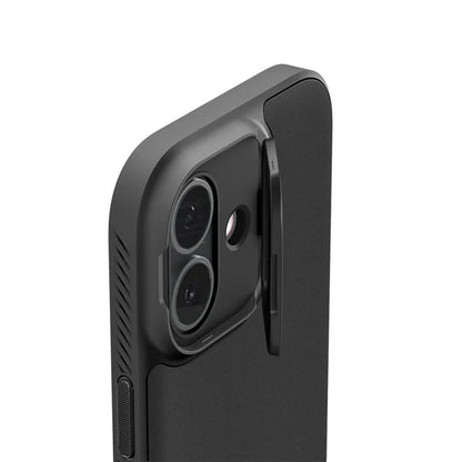 Spigen Optik Armor Mag MagSafe – dėklas iPhone 17 (juodas)