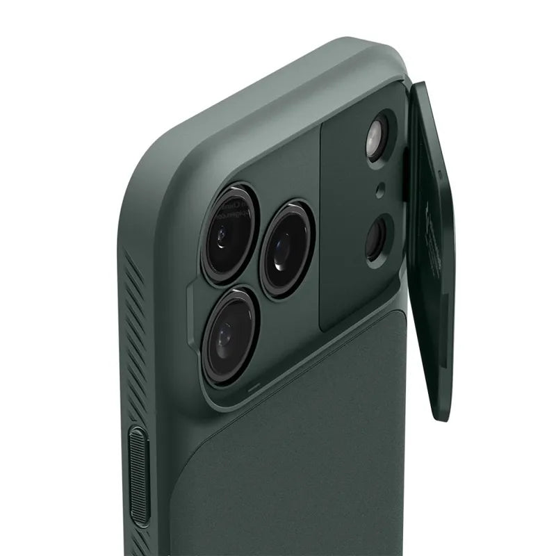 Spigen Optik Armor Mag MagSafe – dėklas iPhone 17 Pro (Abyss Green)