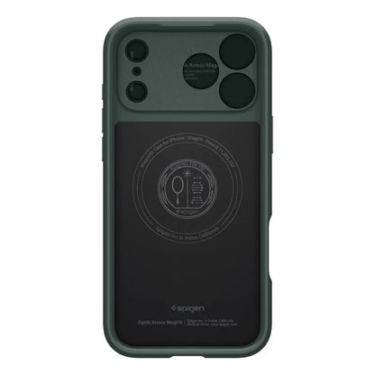 Spigen Optik Armor Mag MagSafe – dėklas iPhone 17 Pro (Abyss Green)