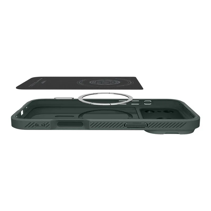 Spigen Optik Armor Mag MagSafe – dėklas iPhone 17 Pro Max (Abyss Green)