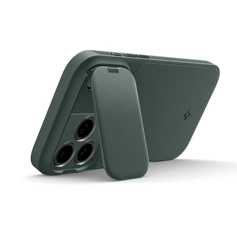 Spigen Optik Armor Mag MagSafe – dėklas iPhone 17 Pro Max (Abyss Green)
