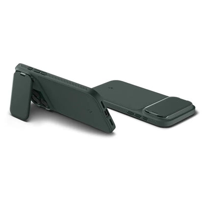 Spigen Optik Armor Mag MagSafe – dėklas iPhone 17 Pro Max (Abyss Green)