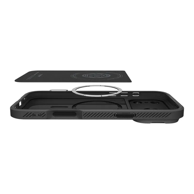 Spigen Optik Armor Mag MagSafe dėklas iPhone 17 Pro Max (Juodas)