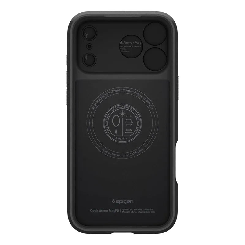 Spigen Optik Armor Mag MagSafe dėklas iPhone 17 Pro Max (Juodas)