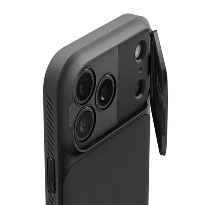 Spigen Optik Armor Mag MagSafe dėklas iPhone 17 Pro Max (Juodas)