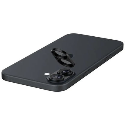 Spigen Optik GLAS.TR kameros apsauga (2 vnt.) – objektyvo apsauga, skirta iPhone 16 / 16 Plus (juoda)