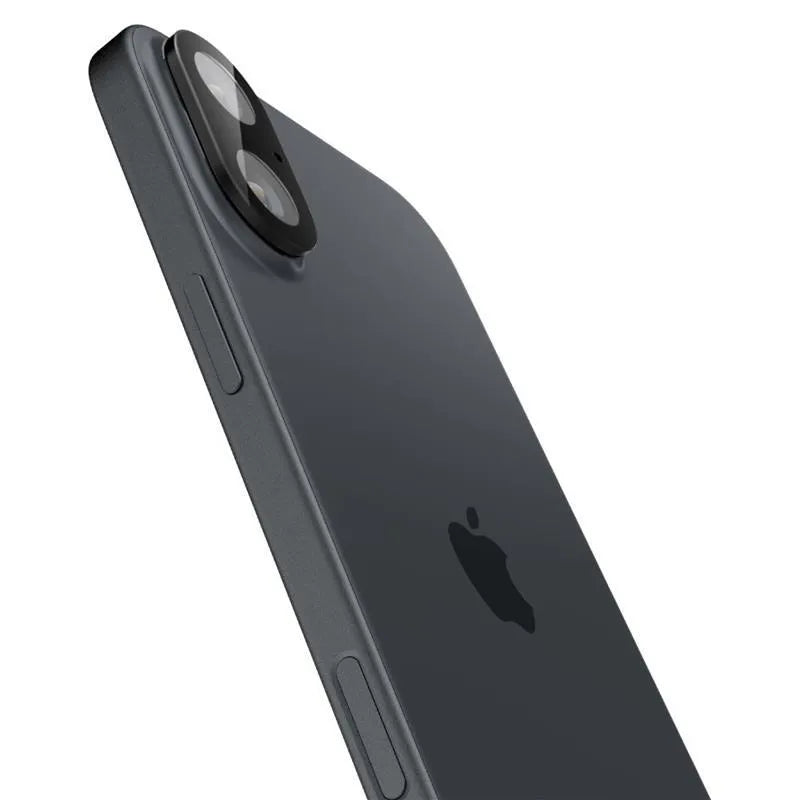 Spigen Optik GLAS.TR kameros apsauga (2 vnt.) – objektyvo apsauga, skirta iPhone 16 / 16 Plus (juoda)