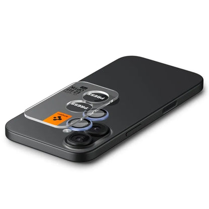 Spigen Optik Pro GLAS.TR EZ Fit Kamera Dangtelis 2 vnt. - Stiklinis Objektyvo Dangtelis, skirtas iPhone 16 / 16 Plus / 17 (2 vnt.) (Mėlynas)