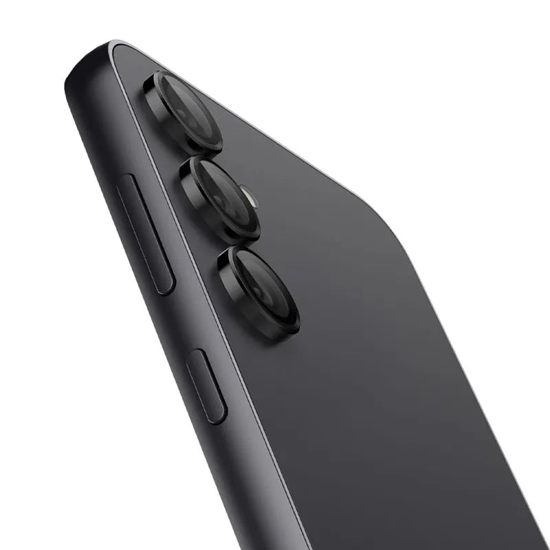 Spigen Optik Pro GLAS.TR EZ Fit kameros apsauga 2-Pack - Lęšio apsauginis stiklas skirtas Samsung Galaxy S23 FE (2 vnt) (juoda)