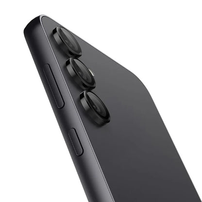 Spigen Optik Pro GLAS.TR EZ Fit kameros apsauga 2-Pack - Lęšio apsauginis stiklas skirtas Samsung Galaxy S23 FE (2 vnt) (juoda)