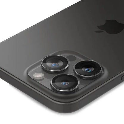 Spigen Optik Pro GLAS.TR EZ Fit kameros apsauga 2 vnt. - objektyvo apsauginis stiklas, skirtas iPhone 16 Pro / 16 Pro Max / 15 Pro / 15 Pro Max / 14 Pro / 14 Pro Max (2 vnt.)