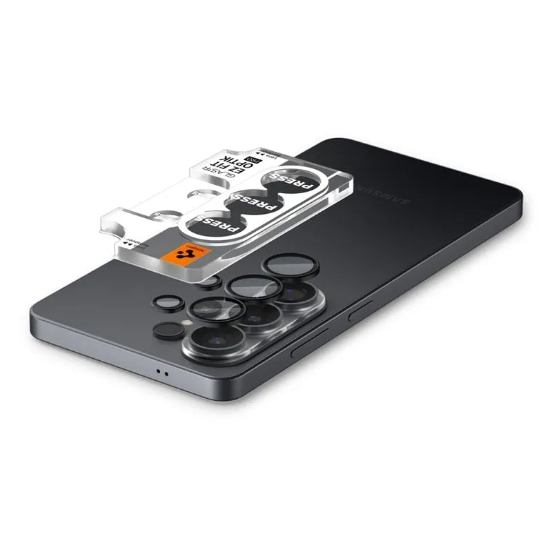 Spigen Optik Pro HD GLAS.TR EZ Fit kameros apsauga 2 vnt. – Kameros lęšio apsauga, skirta Samsung Galaxy S26 Ultra (2 vnt.)(Juoda)