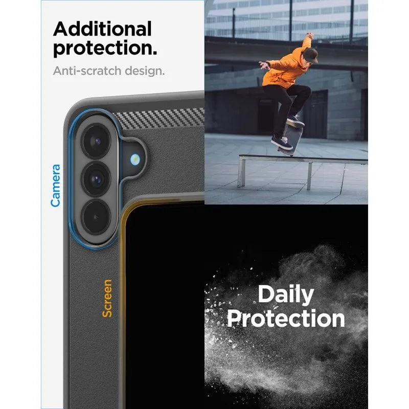 Spigen Rugged Armor – dėklas „Samsung Galaxy A37 5G“ (matinė juoda)