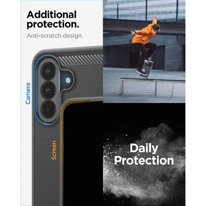 Spigen Rugged Armor – dėklas „Samsung Galaxy A37 5G“ (matinė juoda)