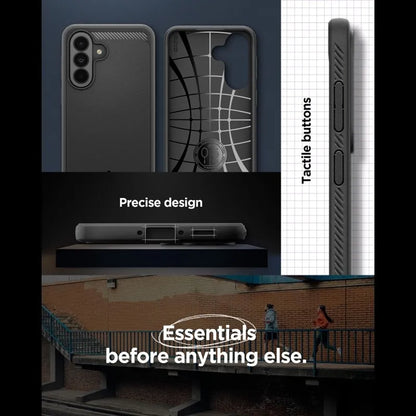 Spigen Rugged Armor – dėklas „Samsung Galaxy A37 5G“ (matinė juoda)
