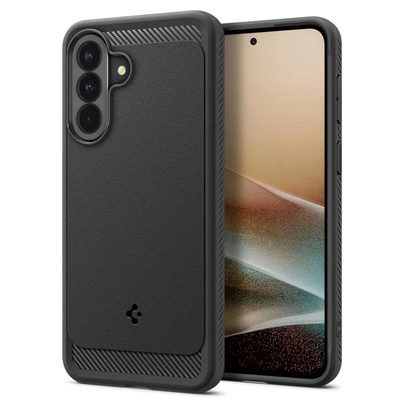 Spigen Rugged Armor – dėklas „Samsung Galaxy A37 5G“ (matinė juoda)