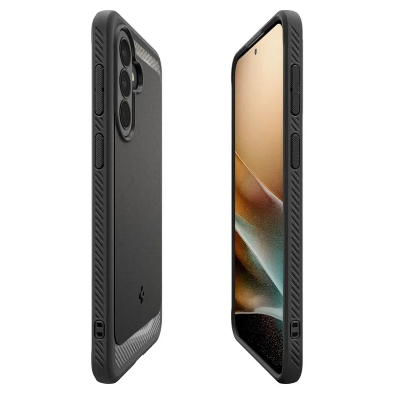 Spigen Rugged Armor – dėklas „Samsung Galaxy A37 5G“ (matinė juoda)