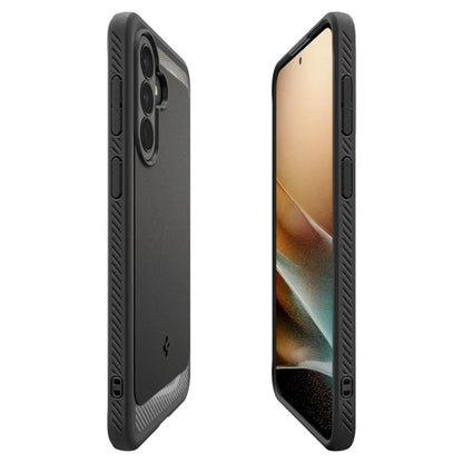 Spigen Rugged Armor – dėklas „Samsung Galaxy A37 5G“ (matinė juoda)