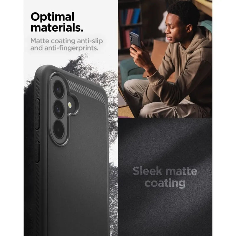 Spigen Rugged Armor – dėklas „Samsung Galaxy A37 5G“ (matinė juoda)