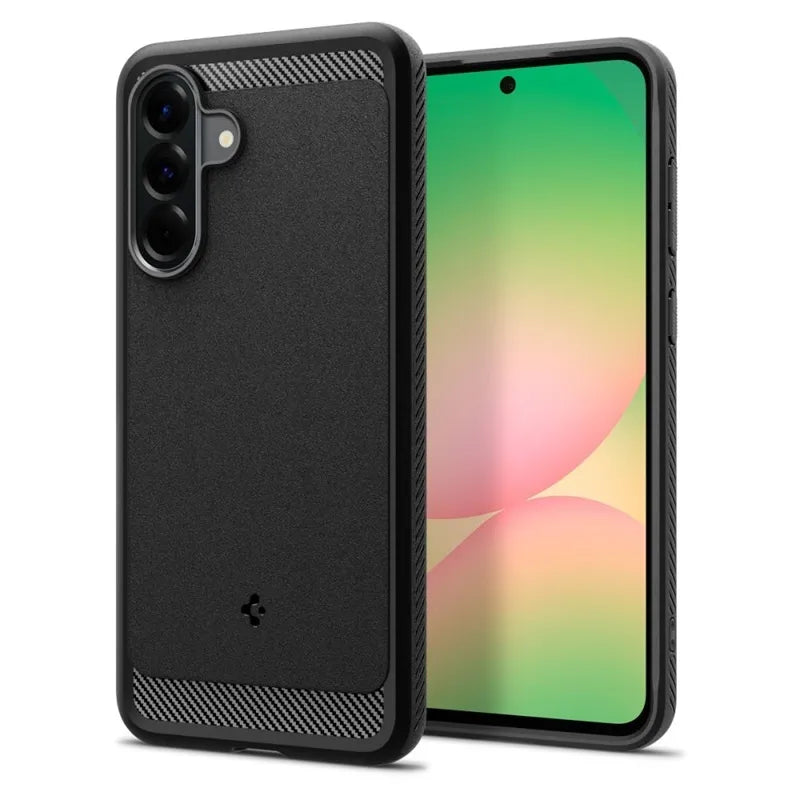 Spigen Rugged Armor – dėklas Samsung Galaxy A56 5G (matinė juoda)