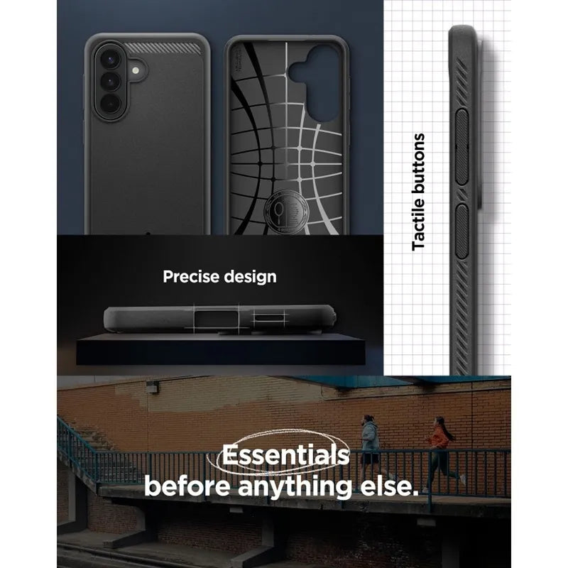 Spigen Rugged Armor – dėklas Samsung Galaxy A57 5G (matinė juoda)