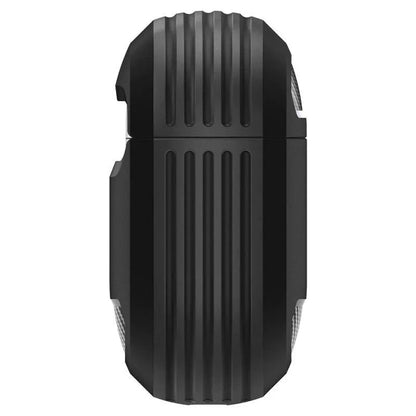 Spigen Rugged Armor – dėklas, skirtas „Apple AirPods 4“ (matiškai juoda)
