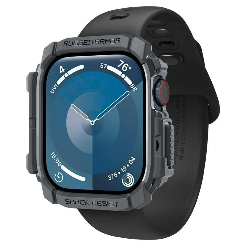 Spigen Rugged Armor - dėklas, skirtas Apple Watch 10 46 mm (tamsiai pilka)