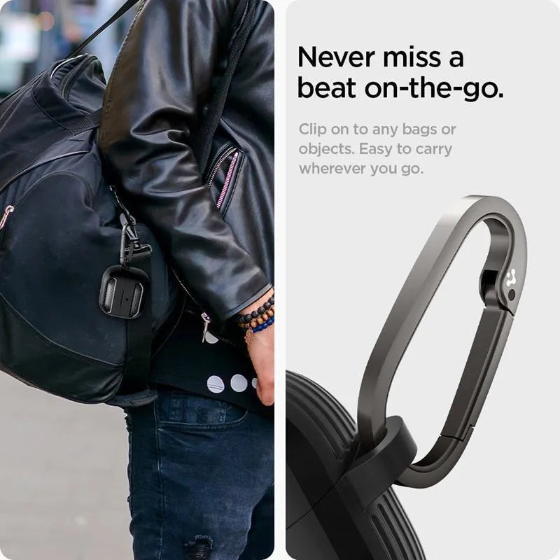 Spigen Rugged Armor dėklas, skirtas Samsung Galaxy Buds 3 / 3 FE / 3 Pro (Matinė juoda)