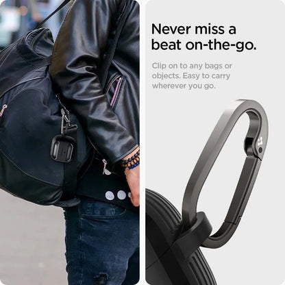 Spigen Rugged Armor dėklas, skirtas Samsung Galaxy Buds 3 / 3 FE / 3 Pro (Matinė juoda)