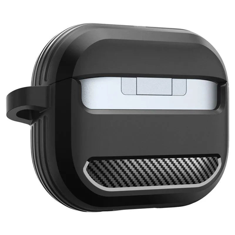 Spigen Rugged Armor dėklas, skirtas Samsung Galaxy Buds 3 / 3 FE / 3 Pro (Matinė juoda)
